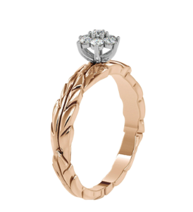 925 Silver Quality 0.18Ct Cut Moissanite Diamond Floral Design <b>Toe</b> <b>Ring</b> Engagement Wedding Fashion Accessory - Product Image 3