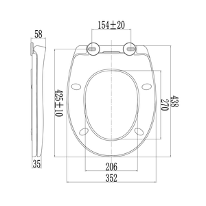 Cubierta de Asiento de Inodoro Termoestable Universal Blanca Brillante de Primera Calidad - Product Image 6