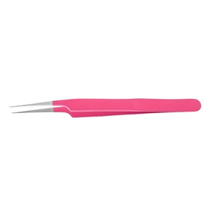 Pince à épiler en acier inoxydable, excellente pour l'application de volume de beauté avec bouts pointus droits et pointus - Product Image 3