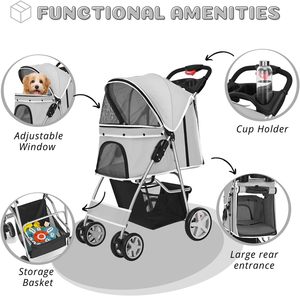 Fábrica de cochecitos para mascotas de Vietnam, diseño clásico, estándar americano, transportadores de carritos para mascotas - Product Image 3