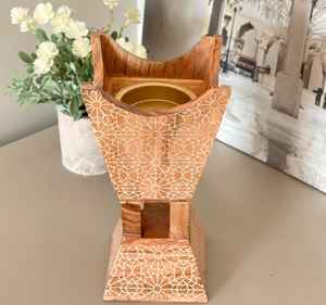 Soporte de incienso de madera de bambú ajustable de alta calidad, quemador de incienso de 9,8 pulgadas con recogedor de cenizas, venta al por mayor para varitas de incienso - Product Image 4