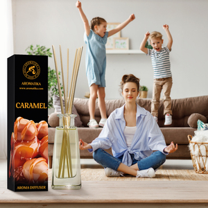 Aromatika Caramel 100ml <b>Reed</b> <b>Diffuser</b> with Sweet Gourmand Fragrance Long Lasting Room Aroma - Product Image 6