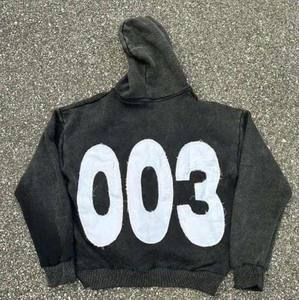 Survêtements unisexes vintage en coton 100% lavés à l'acide lourd, écologiques, à séchage rapide, surdimensionnés, avec broderie personnalisée, appliqué - Product Image 4