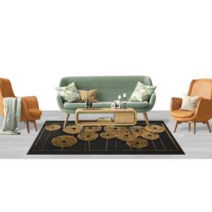 Metallic Floral <b>Chenille</b> <b>Rug</b>: Modern Accent <b>Rug</b> - Product Image 4