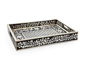 Bandeja Artesanal de Madreperla con Patrones Únicos y Brillantes, Ideal para Agregar Belleza Sofisticada a Cualquier Espacio Interior - Product Image 3