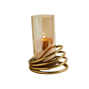 Portavelas de metal y vidrio de excelente calidad, diseño antiguo, buena venta, tarro de vela para eventos, decorativo, hecho a mano - Product Image 5