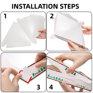 Caja de Embalaje para <span class=keywords><strong>Pizza</strong></span> Triangular Mini, para Entrega a Domicilio, Impresa, al por Mayor - Product Image 2