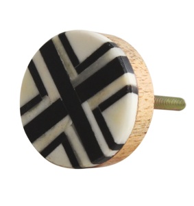 Bouton en bois de meuble rond en corne d'os noir Boutons en marbre les plus vendus avec une taille de forme de couleur personnalisée Fabriqué en Inde Article - Product Image 1