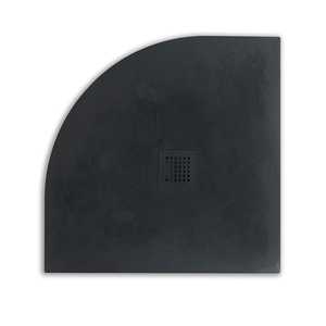 Anthracite Resin Milan 80x80 Semi-Circular <b>Shower</b> <b>Tray</b> Premium Tubs Product - Product Image 5