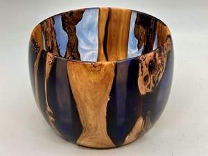 Cuenco para mezclar alimentos de madera y resina más vendido Cuenco para mezclar de madera de tamaño mediano redondo de la mejor calidad Uso para bodas - Product Image 5