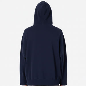 Sweat-shirts pour hommes de haute qualité, surdimensionnés, avec logo personnalisé brodé et imprimé, 100% coton molletonné, coupe-vent, effet délavé - Product Image 2