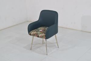 Silla de Comedor Moderna Tapizada en Tela y Madera de Teca para Oficina en Casa y Bar en Casa, Hecha a Mano, Venta al por Mayor - Product Image 2