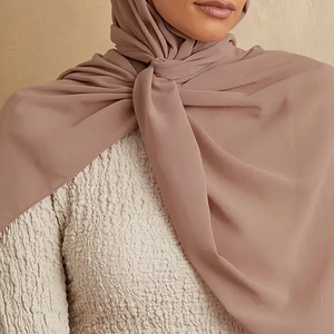 Venta caliente al por mayor diseñador Modal bufanda de algodón instantáneo Hijab Wrap Head Plain señoras elástico musulmán deporte Hijab - Product Image 5