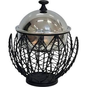 Chauffe-plats en or fait à la main opulent pour hôtels, stations et restaurants avec un décor de table élégant - Product Image 3