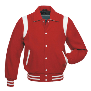 Varsity adulte hiver laine toile homme veste mince à manches longues avec col montant et Logo avant Placement Haus Industries - Product Image 4