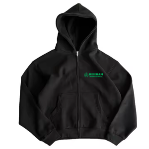 Sweat-shirt à capuche unisexe personnalisé de haute qualité en molleton 100% coton/éponge française avec fermeture éclair, impression de logo en relief, séchage rapide - Product Image 6