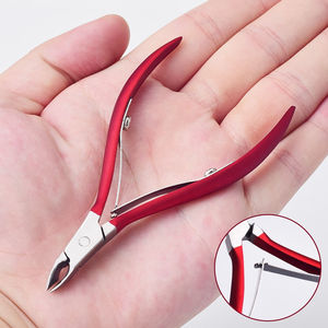 Pinza de cutícula profesional de salón de acero inoxidable de plata alta Premium para el cuidado de las uñas de los dedos Apertura de mandíbula ancha competitiva - Product Image 3