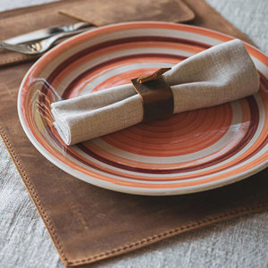 Smooth Texture Genuine Leather <b>Place</b> <b>Mat</b> for Restaurant Dining Table Non Slip Easy Clean Smell Proof Heavy Duty Durable LPM-0033 - Product Image 1