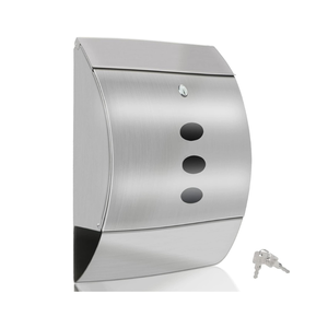 Prix d'usine Boîte aux lettres murale en forme de courbe en acier Paquets de lettres de grande capacité Serrure de Tediton Personnaliser Tenture murale OEM ODM - Product Image 5