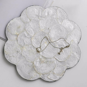 Mantel individual hecho a mano con Incrustaciones de nácar, fábrica al por mayor, manteles individuales de concha de Capiz mosaico - Product Image 2