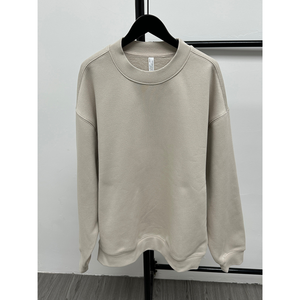 Suéter de Cuello Redondo para Hombre de Alta Calidad, Tejido con Hilo Teñido, Estilo Pullover, Otoñal, Ecológico, Color Sólido, Algodón, Corte Holgado, Resistente al Viento, 350g - Product Image 4