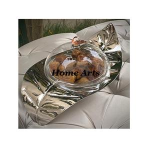 Ensemble de 3 plateaux à dessert de tailles différentes, forme carrée, en bois, pour servir des dattes, des bonbons, avec couvercle en tissu, en Inde - Product Image 3