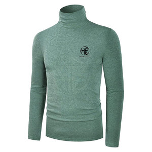 Warm Layering Clothing Plain High Collar Long Sleeve Knit Top for Outdoor Daily Wear <b>Men</b> <b>Turtle</b> <b>Neck</b> Shirt - Product Image 4