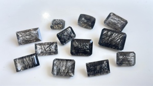 38ct ธรรมชาติผสมมาก12ชิ้นสีดำรูป rutile แปดเหลี่ยม Baguette รูปร่างผสมเหลี่ยมเพชรพลอยที่มีคุณภาพสูงสุด - Product Image 4