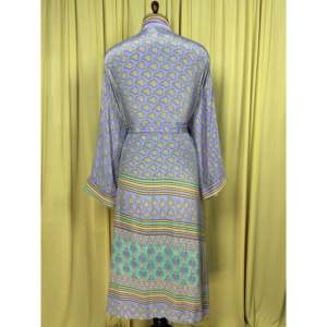 Recycled Silk Sari Women's Kimono Boho Chic Vintage <b>Beach</b> Cover Dress Lounge <b>Robe</b> for Resort Wear House Gypsy Cover Ups - Product Image 3