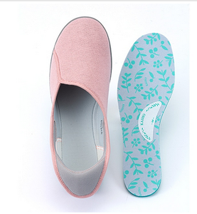 L167RS Chaussures de marche orthopédiques rose pâle pour personnes âgées, antidérapantes, avec fermeture velcro et ajustement confortable. - Product Image 3