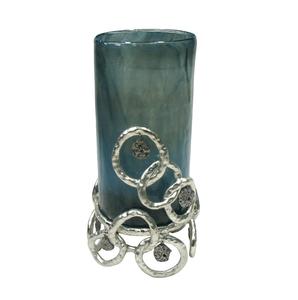 Candelabro de metal y vidrio elegante moderno más vendido para decoración del hogar y exhibición de sala de mesa para bares - Product Image 5