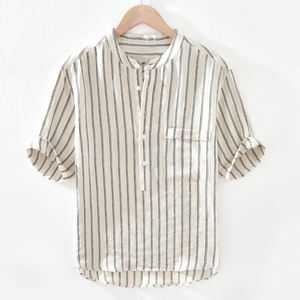 Camisa Casual de Negocios de Manga Corta para Hombre OEM/ODM, Antiarrugas, Secado Rápido, Diseño Sólido, Poliéster/Algodón, Fabricante BD - Product Image 3