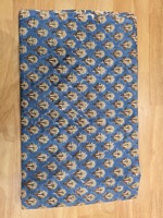 Tissu en coton premium imprimé à la main motif floral bleu, doux, respirant, écologique, séchage rapide, pour sacs, rideaux, confection de vêtements