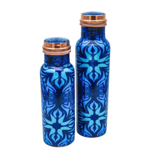 Bouteille d'eau en cuivre de haute qualité en métal avec émail imprimé pour une bouteille d'eau en cuivre saine et sûre pour les produits de vente chauds - Product Image 1