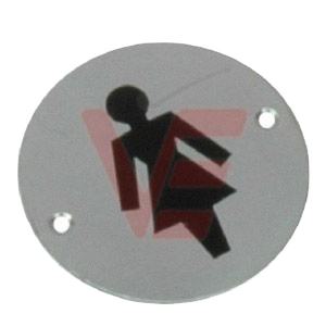 Placa de Puerta de Baño Femenina de Estilo Moderno, Color Plateado, Tamaño Personalizado, Marca Vertex Exports, Hecho en India, Acero para Hoteles - Product Image 2