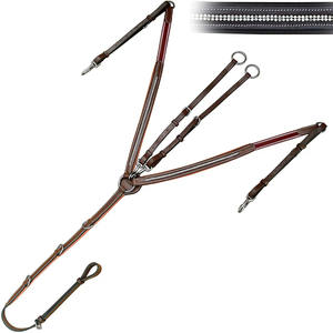 Meilleure vente de cuirasse de cheval 5 points Garniture en cristal Cuir de qualité supérieure Fabriqué au Pakistan - Product Image 2