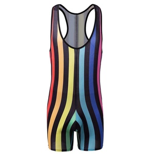 Combinaison de lutte pour hommes - Spandex/Polyester, tissu léger et respirant pour les entraînements et les tournois, couleurs et logo personnalisables - Product Image 1