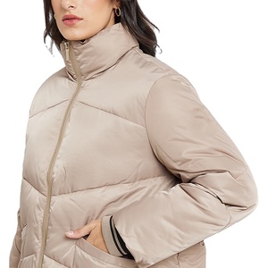 Ropa de moda Diseño personalizado Cremallera completa Diseño de cuello pesado de alta calidad Palangre Baggy Winters Warm Chaquetas de mujer - Product Image 5