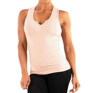 Gran oferta, camisetas sin mangas de Jersey de algodón de alta calidad para mujer, entrenamiento personalizado, diseño de Yoga, tela escocesa, Sexy, para mujer, gimnasio, cultivo para teñido liso - Product Image 1