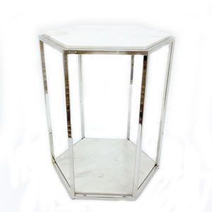 Living Room Side Table Minimalist Square Luxury Elegance Home Furniture <b>Sofa</b> Side Table Aluminum Metal Glossy Finished - Product Image 3