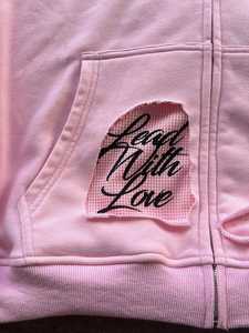 Stitch personalizado costura Zip Up serigrafía Sudadera con capucha para Unisex 100% algodón 450GSM huye al por mayor - Product Image 4