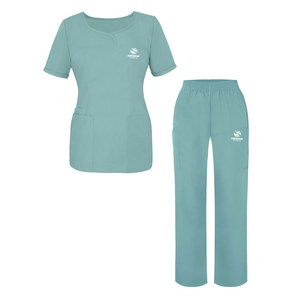 Uniformes d'infirmière à col montant, manches courtes, style chaud, soins infirmiers, hôpital, ensemble de gommages médicaux - Product Image 3