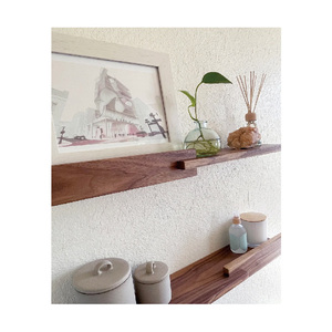 Étagère flottante en bois dur, étagères murales réversibles modernes, étagères murales personnalisées, - Product Image 3