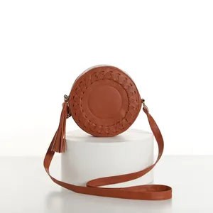 Pochette messenger 3D rond sac à main cercle sac à bandoulière gland femmes sac à bandoulière femmes