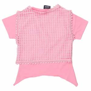 Camiseta elegante de media manga para niñas, 2 piezas - Rosa - Product Image 3