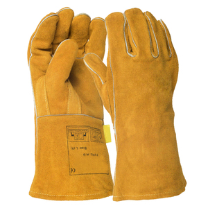 Nuevos guantes de soldadura de cuero de vaca duraderos y resistentes, doble Palma, seguridad para las manos, ideales para tareas pesadas, guante de cuero - Product Image 4
