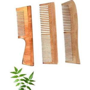 Peine de madera de Neem ayurvédico, natural y antibacteriano, para un cabello saludable y suave. - Product Image 6