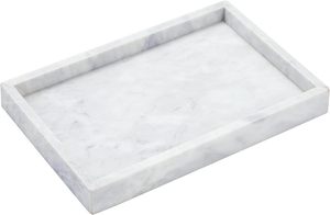 Plateau de service rond en marbre de luxe unique pour restaurant, hôtel et maison plateaux de service couleur or plateaux de service en forme de rond fournitures - Product Image 2