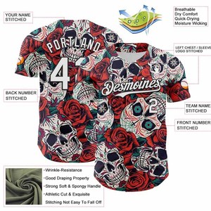 Wholesale <b>High</b> Quality Custom Baseball Jersey Unisex Orange Pinstripe Polyester Breathable Four-Way Stretch Moisture-Wicking - Product Image 3