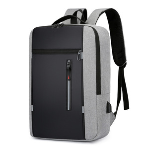 Large Capacity Unisex Waterproof Fashion Backpack with Zipper Closure Business School Style <b>USB</b> <b>Charging</b> <b>Port</b> - Product Image 1
